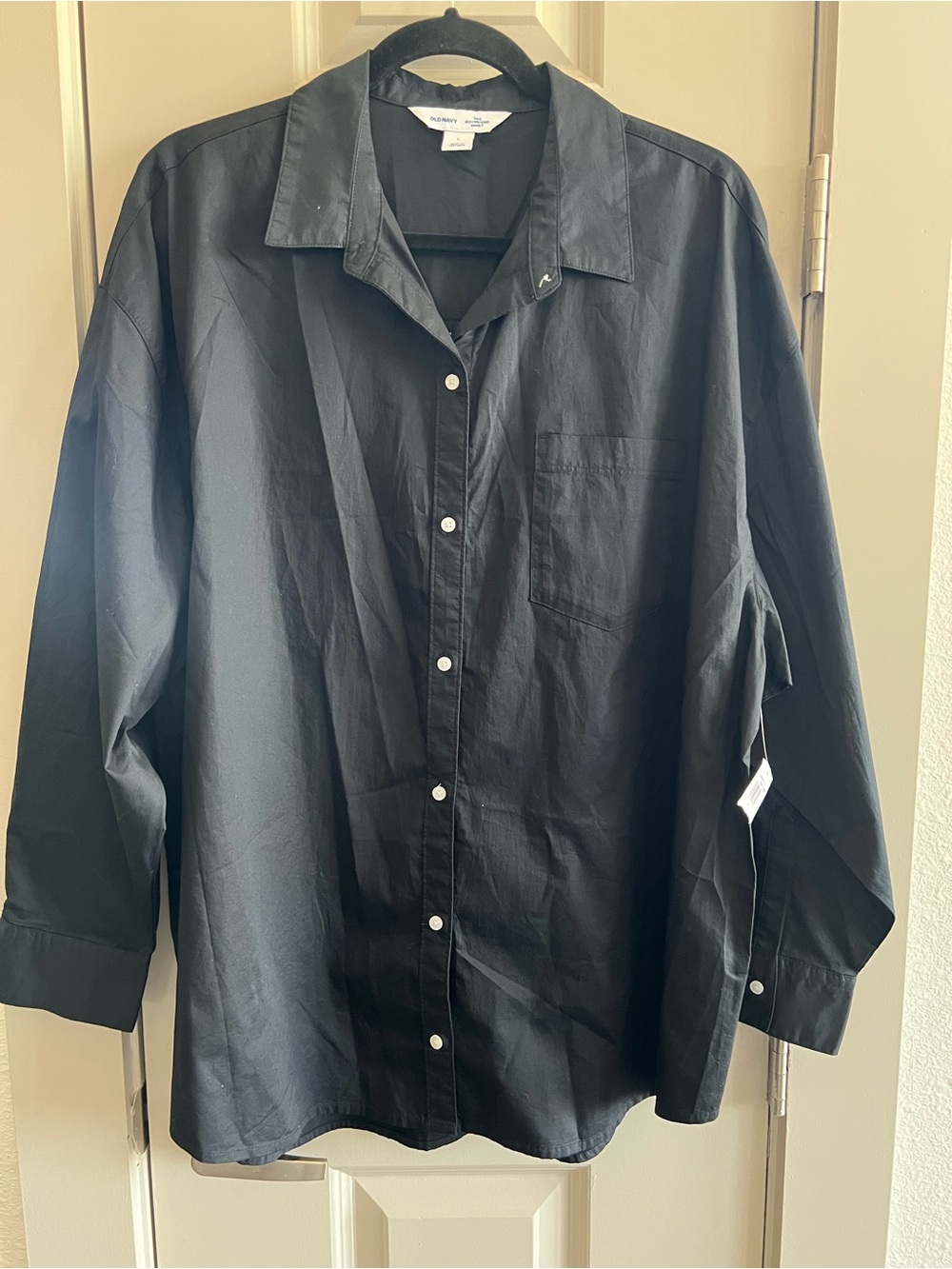 Old Navy Black Boyfriend Shirt